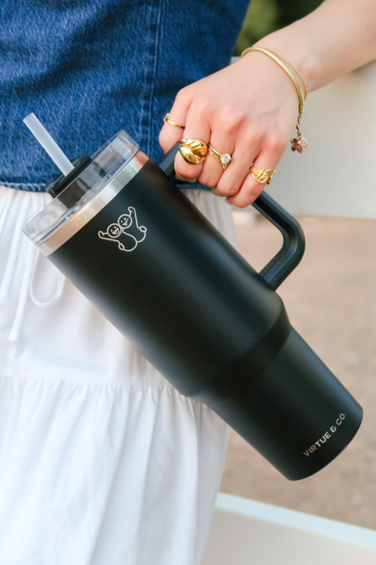 Midnight black Virtue & Co. tumbler